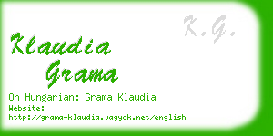 klaudia grama business card